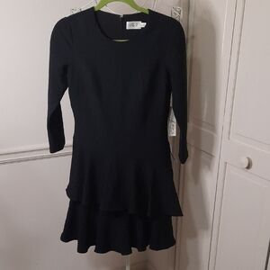 Eliza J Black Dress with Ruffle Accents